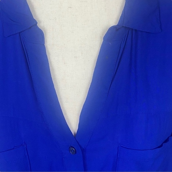Anthropologie Maeve blue button down shirt size small - Picture 4 of 8